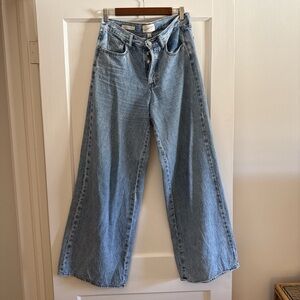 Wide Leg Women’s Jeans in Light Blue